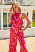 Minka Abstract Jules Trapeze Split Leg Jumpsuit